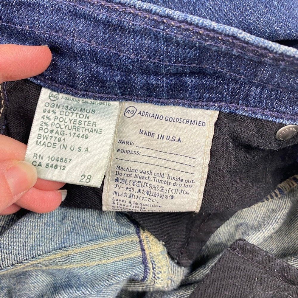 AG The Tomboy Relaxed Straight Crop Jeans Women's 28 Blue - Picture 13 of 14